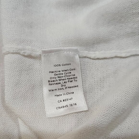 Women's Talbots Pineapple Pullover Sweater White with Gingham Trim Size 3X - Picture 6 of 7